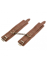 Коричневые кожаные наручники Maya - Rebelts - купить с доставкой в Абакане