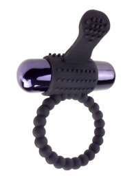 Черное эрекционное виброкольцо Vibrating Silicone Super Ring - Pipedream - в Абакане купить с доставкой