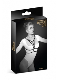 Черная упряжь на грудь Laura - Bijoux Pour Toi - купить с доставкой в Абакане