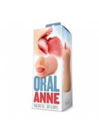 Телесный мастурбатор-ротик с язычком Oral Anne - Blush Novelties - в Абакане купить с доставкой