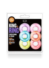 Набор из 6 эрекционных колец King of the Ring - Blush Novelties - в Абакане купить с доставкой