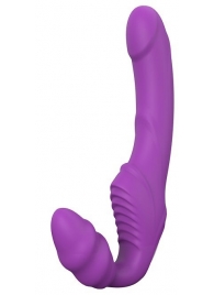 Фиолетовый безремневой вибрострапон DOUBLE DIPPER - Dream Toys - купить с доставкой в Абакане