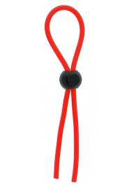 Красное эрекционное лассо с одной бусиной-утяжкой STRETCHY THIN LASSO - Dream Toys - в Абакане купить с доставкой