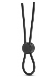 Черное силиконовое лассо на пенис SILICONE LOOP COCK RING - Blush Novelties - в Абакане купить с доставкой