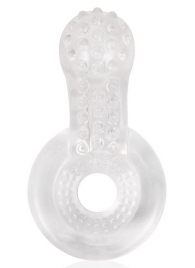 Прозрачное эрекционное кольцо с шипиками - Sex Expert - в Абакане купить с доставкой