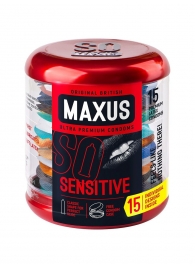 Ультратонкие презервативы в металлическом кейсе MAXUS Sensitive - 15 шт. - Maxus - купить с доставкой в Абакане