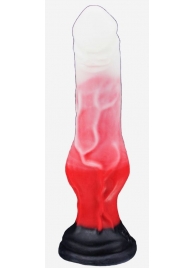 Бело-красный фаллоимитатор  Оборотень mini  - 20,5 см. - Erasexa - купить с доставкой в Абакане