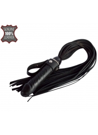 Черная плеть  Ковбой  с ручкой-фаллосом - 55 см. - Sitabella - купить с доставкой в Абакане
