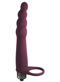 Бордовая вибронасадка для двойного проникновения Bramble - 16,5 см. - Lola Games - купить с доставкой в Абакане