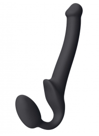Черный безремневой страпон Silicone Bendable Strap-On S - Strap-on-me - купить с доставкой в Абакане