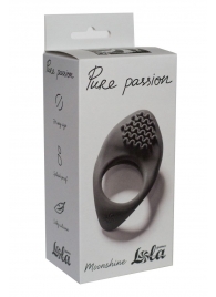 Черное эрекционное виброкольцо Pure Passion Moonshine - Lola Games - в Абакане купить с доставкой