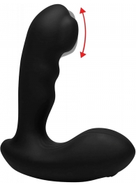 Черный стимулятор простаты Alpha-Pro 7X P-Milker Silicone Prostate Stimulator with Milking Bead - XR Brands - в Абакане купить с доставкой