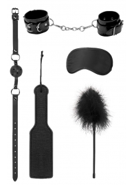 Черный игровой набор БДСМ Introductory Bondage Kit №4 - Shots Media BV - купить с доставкой в Абакане