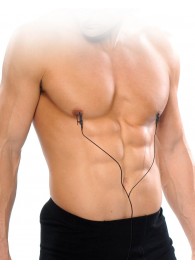 Черные электрические зажимы для сосков Shock Therapy Nipple Clamps - Pipedream - купить с доставкой в Абакане