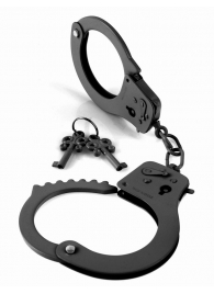 Черные металлические наручники - Pipedream - купить с доставкой в Абакане