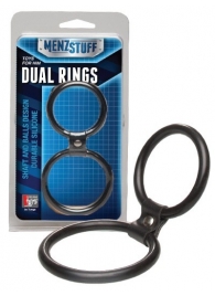 Чёрное двойное эрекционное кольцо Dual Rings Black - Dream Toys - #SOTBIT_REGIONS_UF_V_REGION_NAME# купить с доставкой