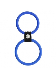 Синее двойное эрекционное кольцо Dual Rings Blue - Dream Toys - в Абакане купить с доставкой