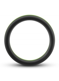 Черно-зеленое эрекционное кольцо Silicone Go Pro Cock Ring - Blush Novelties - в Абакане купить с доставкой