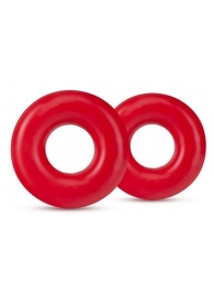 Набор из 2 красных эрекционных колец DONUT RINGS OVERSIZED - Blush Novelties - в Абакане купить с доставкой