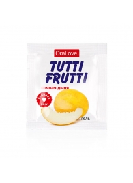 Пробник гель-смазки Tutti-frutti со вкусом сочной дыни - 4 гр. - Биоритм - купить с доставкой в Абакане