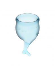 Набор голубых менструальных чаш Feel secure Menstrual Cup - Satisfyer - купить с доставкой в Абакане
