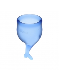 Набор синих менструальных чаш Feel secure Menstrual Cup - Satisfyer - купить с доставкой в Абакане