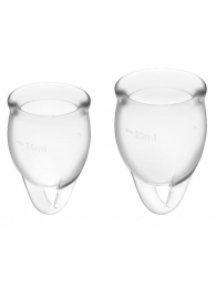Набор прозрачных менструальных чаш Feel confident Menstrual Cup - Satisfyer - купить с доставкой в Абакане