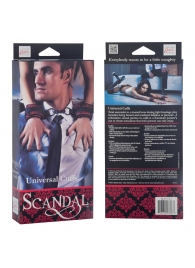 Атласные наручники Scandal Universal Cuffs с цепью - California Exotic Novelties - купить с доставкой в Абакане