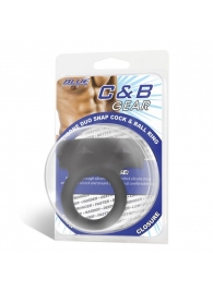 Черное двойное силиконовое кольцо С B GEAR - BlueLine - в Абакане купить с доставкой