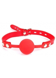 Красный силиконовый кляп-шарик на регулируемом ремешке - Notabu - купить с доставкой в Абакане