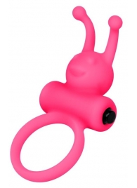 Розовое эрекционное виброкольцо на пенис Eromantica - Eromantica - в Абакане купить с доставкой
