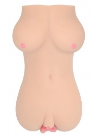 Телесный вибромастурбатор-вагина Clara OnaHole с имитацией груди - KOKOS - в Абакане купить с доставкой