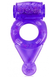 Фиолетовое эрекционное виброкольцо с шипиками - Erowoman-Eroman - в Абакане купить с доставкой