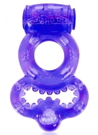 Фиолетовое эрекционное виброкольцо с шипами - Erowoman-Eroman - в Абакане купить с доставкой