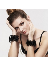 Черные наручники FROU FROU с цепочкой - Bijoux Indiscrets - купить с доставкой в Абакане