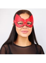 Красно-черная игровая маска с ушками - Notabu - купить с доставкой в Абакане