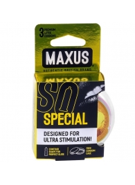 Презервативы с точками и рёбрами в пластиковом кейсе MAXUS Special - 3 шт. - Maxus - купить с доставкой в Абакане