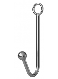 Серебристый анальный крюк с фиксацией, ошейником и наручниками - Джага-Джага - купить с доставкой в Абакане