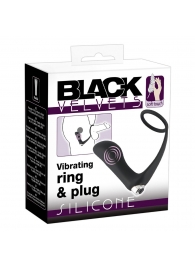 Черное эрекционное кольцо с анальной вибропробкой Vibrating Ring   Plug - Orion - в Абакане купить с доставкой