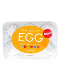 Набор из 6 мастурбаторов Tenga EGG Easy Beat с различным рельефом - Tenga - в Абакане купить с доставкой