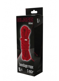 Красная веревка для шибари DELUXE BONDAGE ROPE - 5 м. - Dream Toys - купить с доставкой в Абакане