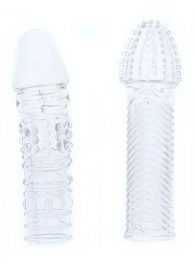 Комплект из 2 прозрачных насадок на пенис PENIS EXTENDER PACK - Dream Toys - в Абакане купить с доставкой