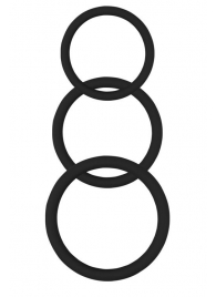 Набор из 3 черных эрекционных колец Magnum Force Cock Ring - Chisa - в Абакане купить с доставкой