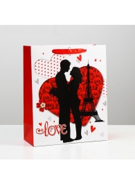 Подарочный пакет  Романтичная пара Love  - 32 х 26 см. - Сима-Ленд - купить с доставкой в Абакане