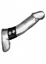 Черный ремень-утяжка на пенис на заклепках - Джага-Джага - в Абакане купить с доставкой