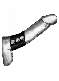 Широкое лассо-утяжка на пенис с металлическими кнопками - Джага-Джага - в Абакане купить с доставкой