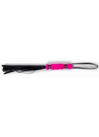 Черный флогер с розовой ручкой - 28 см. - Джага-Джага - купить с доставкой в Абакане