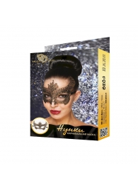 Золотистая карнавальная маска  Нунки - Джага-Джага купить с доставкой
