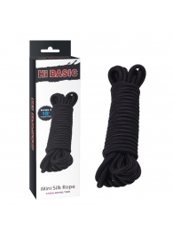 Хлопковая черная верёвка для любовных игр Mini Silk Rope - 10 м. - Chisa - купить с доставкой в Абакане