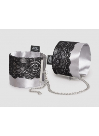 Сатиновые наручники с кружевом Play Nice - Fifty Shades of Grey - купить с доставкой в Абакане